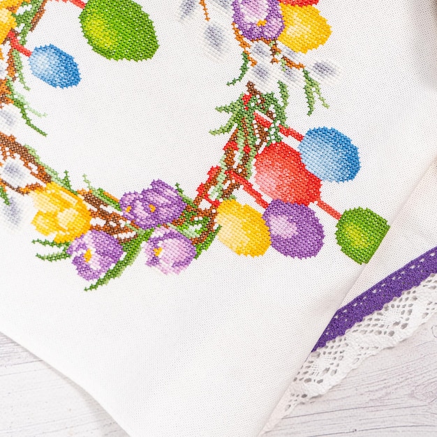 Detal haftu w stylu folk